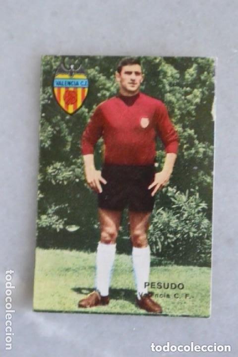 Cromos de f&uacute;tbol: CROMO FUTBOL PESUDO VALENCIA FHER 1967/68 ALBUM . DIFICIL.DESPEGADO. ERROR EN CUERPO DE ABELARDO