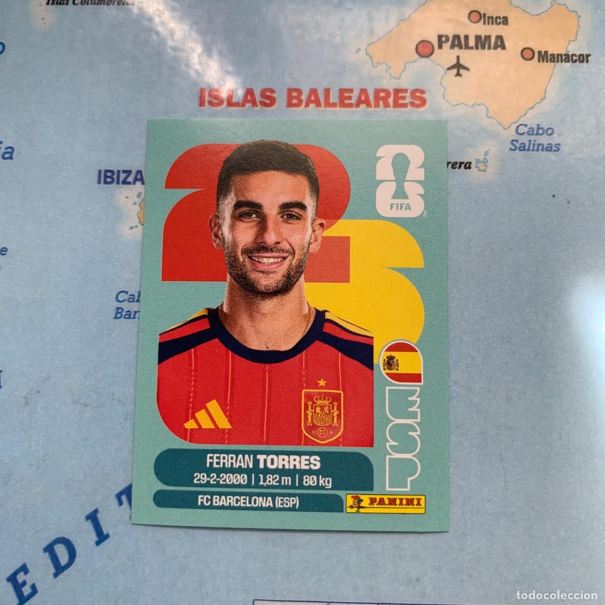 Cromos de f&uacute;tbol: Ferran Torres n&uacute;mero 18 de Espa&ntilde;a cromo panini Mundial Fifa World Cup 2026