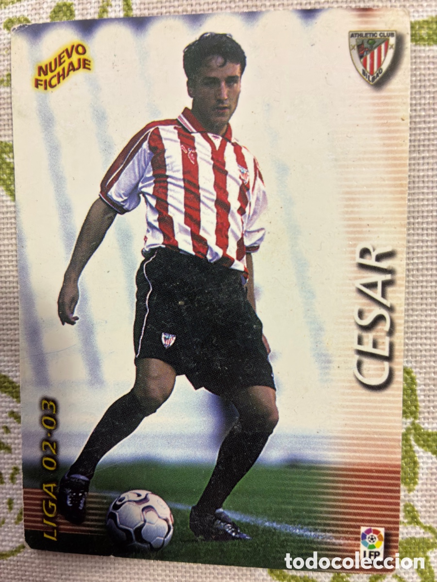 Cromos de f&uacute;tbol: Card Cesar Nuevo Fichaje (Athletic Club) - Megacracks Panini Liga 02/03 N.&ordm; 412