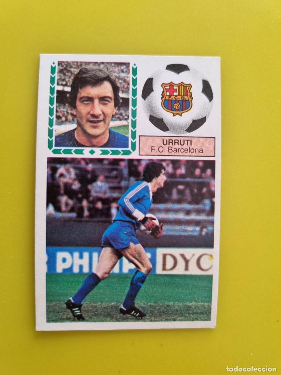 Cromos de f&uacute;tbol: CROMO FUTBOL LIGA ESTE 83 84 1983 1984 NUNCA PEGADO SIN PEGAR URRUTI FC BARCELONA AR926