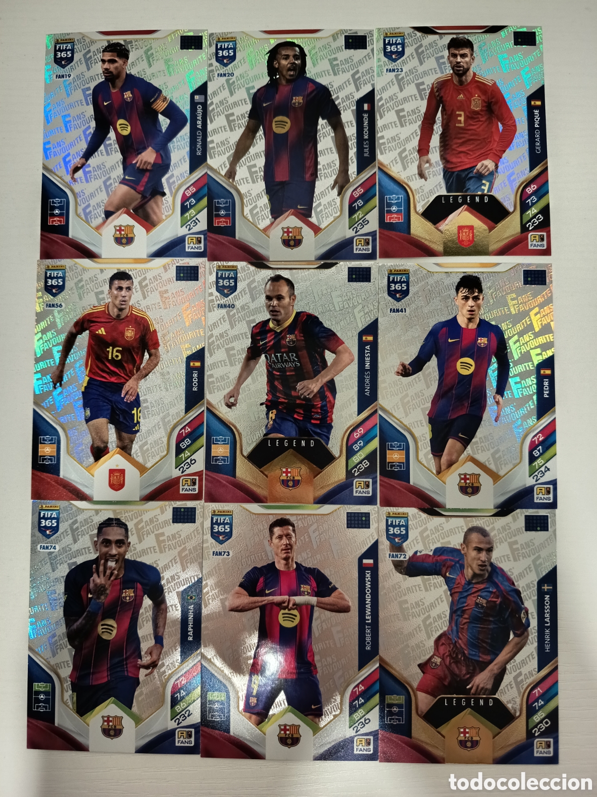 Cromos de f&uacute;tbol: Lote fans favourite FC Barcelona Fifa 365