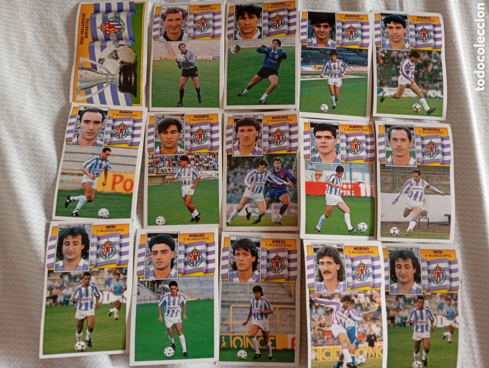 Cromos de f&uacute;tbol: Lote 15 cromos Valladolid liga 90/91