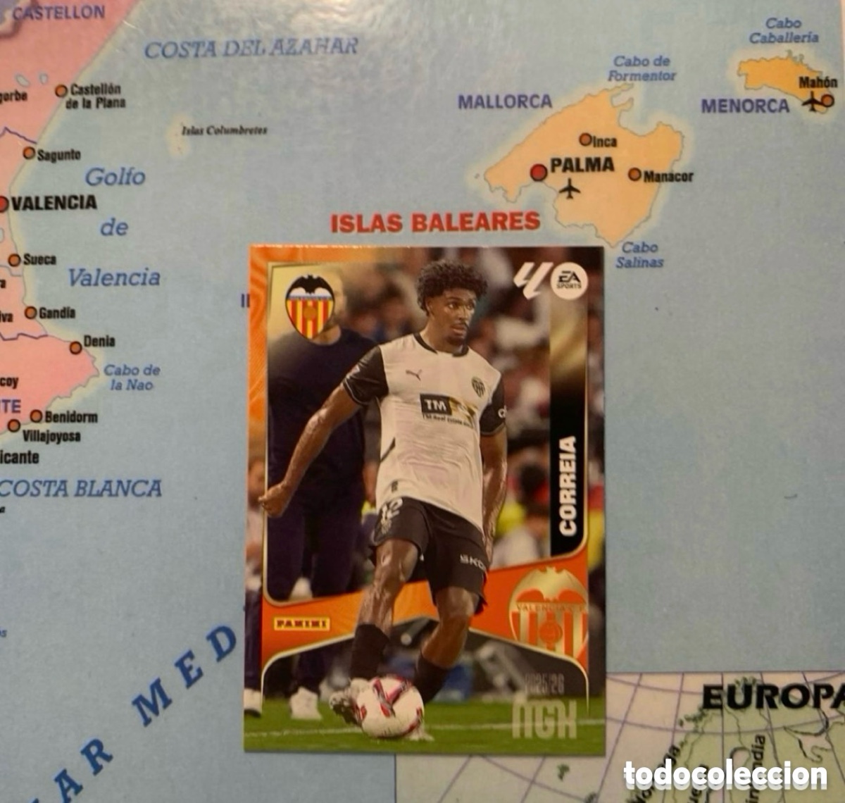Cromos de f&uacute;tbol: Corr&eacute;ia n&uacute;mero 347 del Valencia del Valencia megacracks 25-26 2025-2026