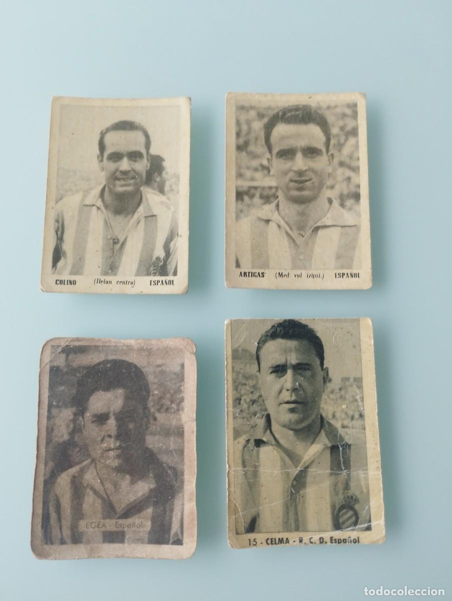 Cromos de f&uacute;tbol: 4 cromos del Espa&ntilde;ol temporada 1951/1952