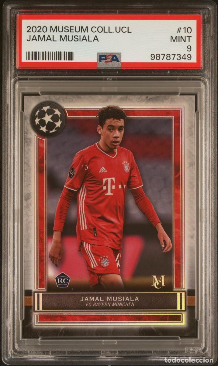 Cromos de f&uacute;tbol: Rookie Jamal Musiala #10 Bayern Munich Topps Museum Coll UCL 2020 21 Psa 9