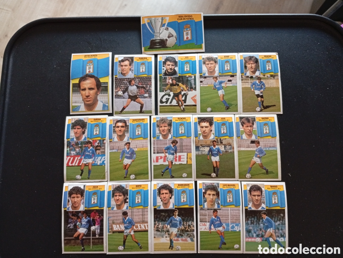 Cromos de f&uacute;tbol: Lote 16 cromos Oviedo liga 90/91