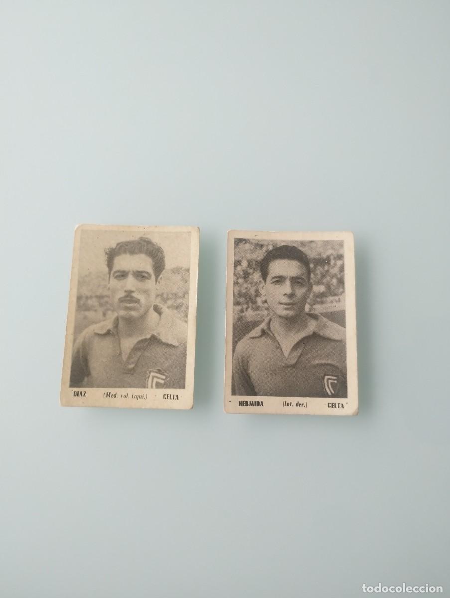 Cromos de f&uacute;tbol: Lote 2 cromos vintage del Celta a&ntilde;os 50 temporada 1951/1952