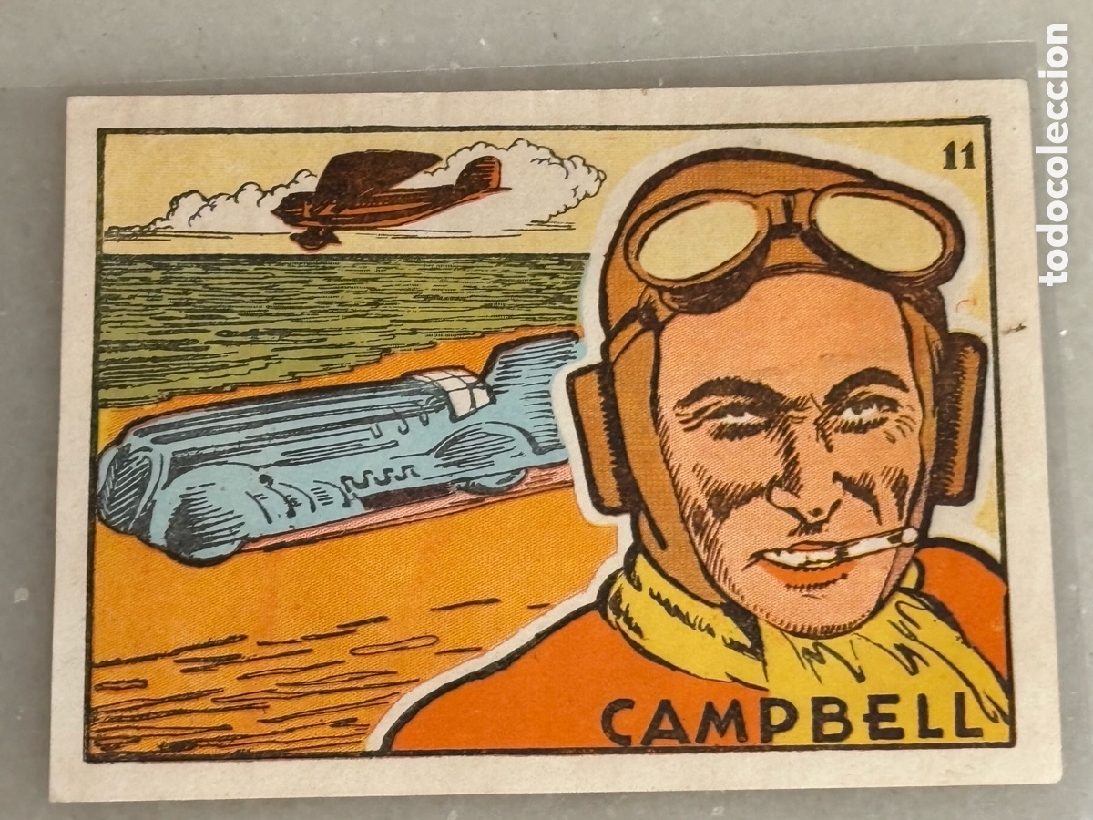 Cromos de f&uacute;tbol: Cromo automovilismo Campbell &aacute;lbum cultura, gato negro, 1939