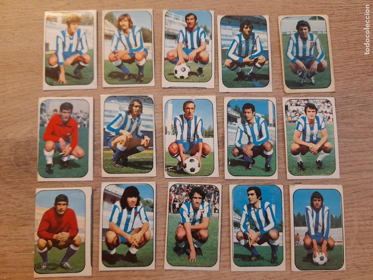 Cromos de f&uacute;tbol: LOTE 15 CROMOS DESPEGADOS Y DIFERENTES. M&Aacute;LAGA. LIGA ESTE 1976 1977 76 77