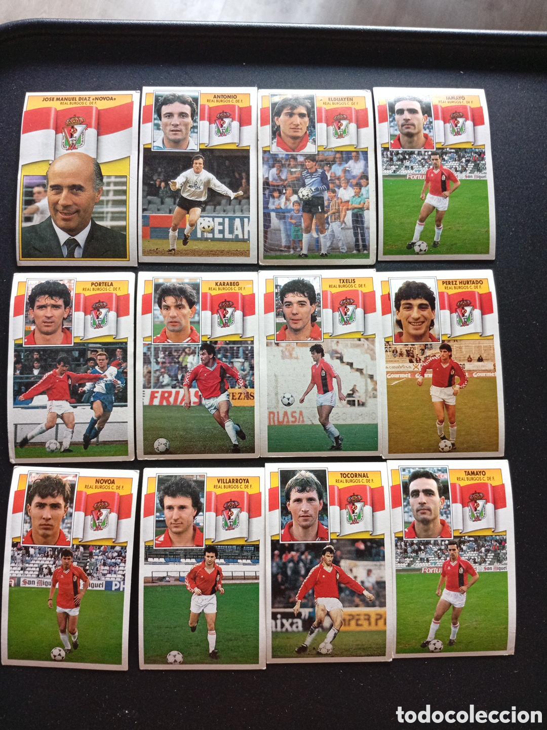 Cromos de f&uacute;tbol: Lote 12 cromos burgos liga 90/91