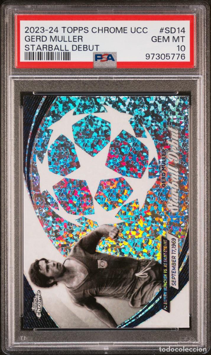 Cromos de f&uacute;tbol: Gerd Muller #SD14 Bayern Munich Topps Chorme Starball Debut 2023 24 PSA 10