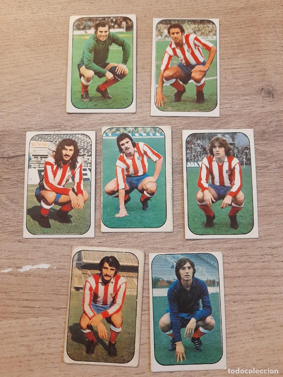 Football Stickers: LOTE 7 CROMOS DESPEGADOS Y DIFERENTES. ATL&Eacute;TICO DE MADRID. LIGA ESTE 1976 1977 76 77