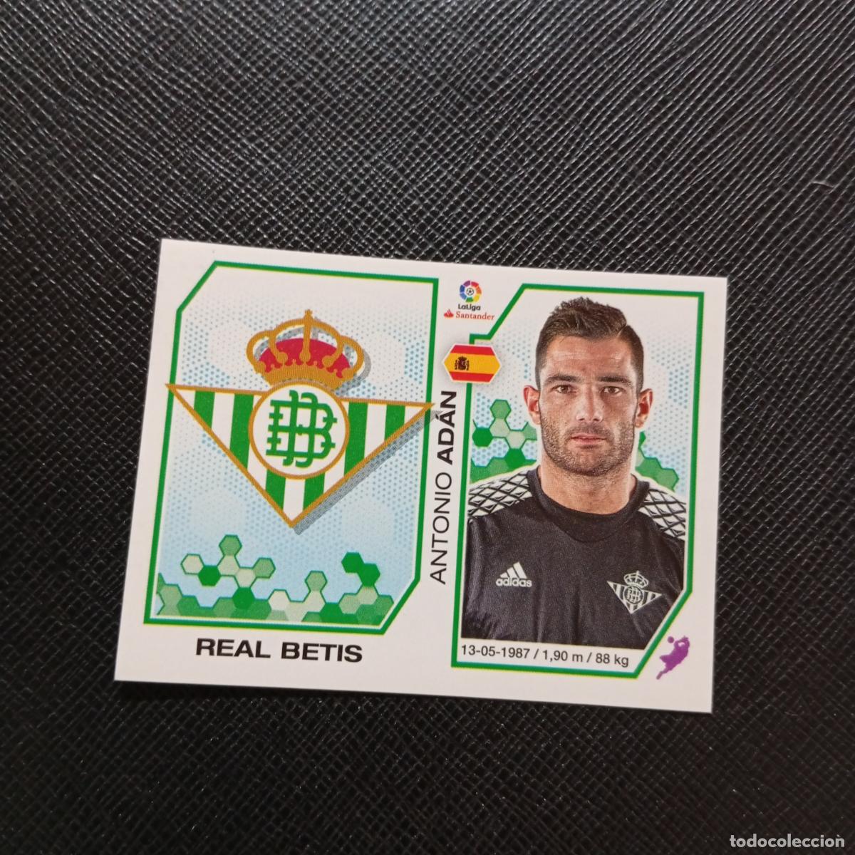 Cromos de f&uacute;tbol: 143 ESCUDO ADAN REAL BETIS PANINI 2016 2017 CROMO 16 17 FUTBOL - SIN PEGAR - A215 PG14
