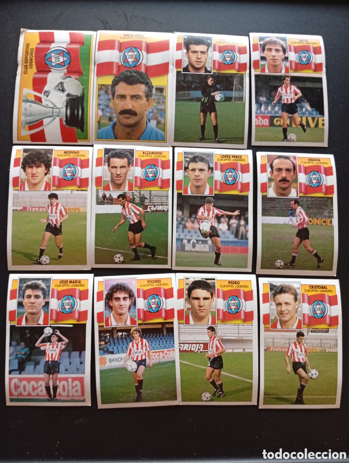 Cromos de Futebol: Lote 12 cromos logro&ntilde;es liga 90/91