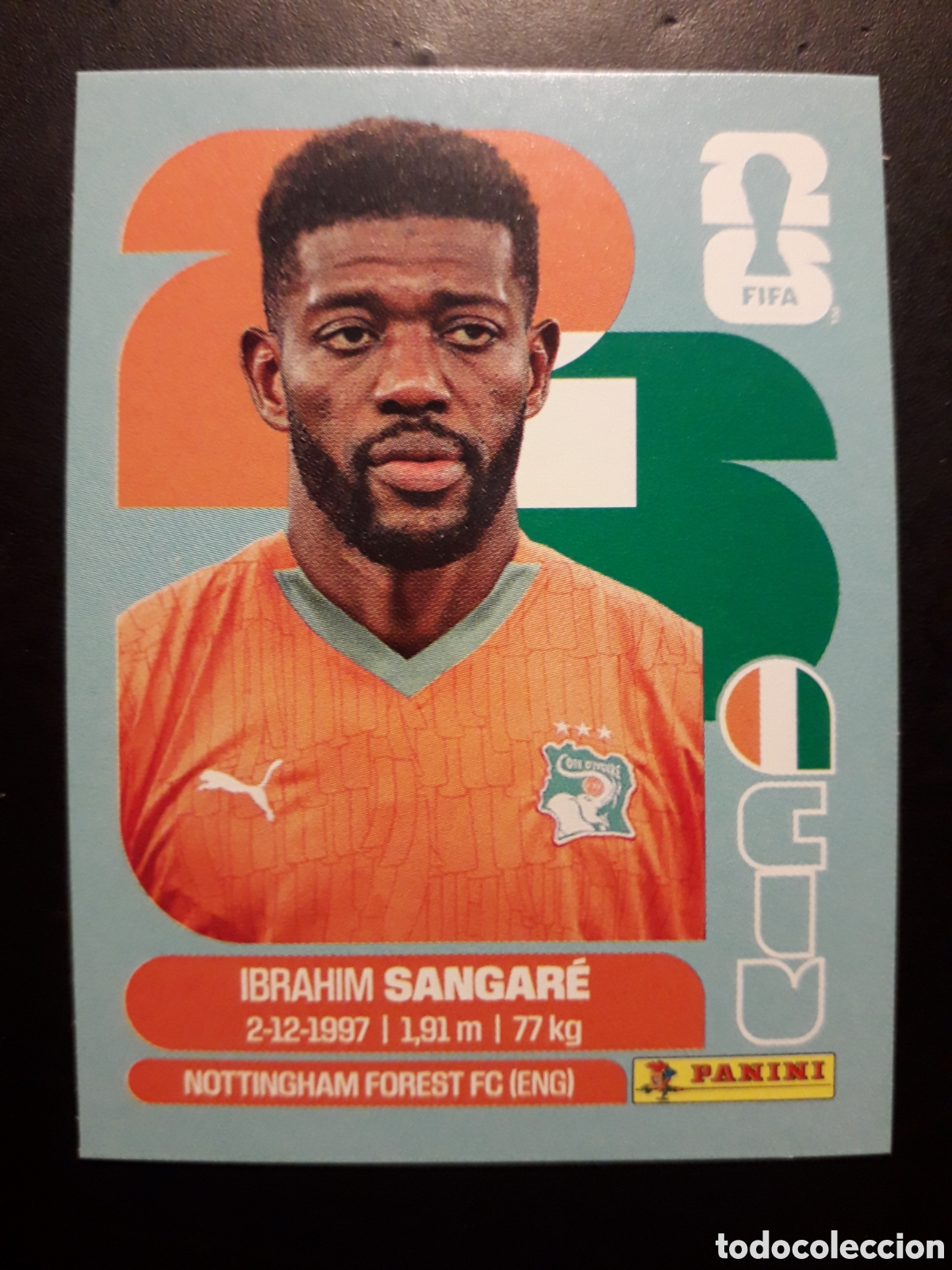 Cromos de f&uacute;tbol: SANGAR&Eacute; COSTA DE MARFIL CIV 12 MUNDIAL F&Uacute;TBOL 2026 FIFA WORLD CUP PANINI SIN PEGAR PEDIDO M&Iacute;NIMO 3&euro;.