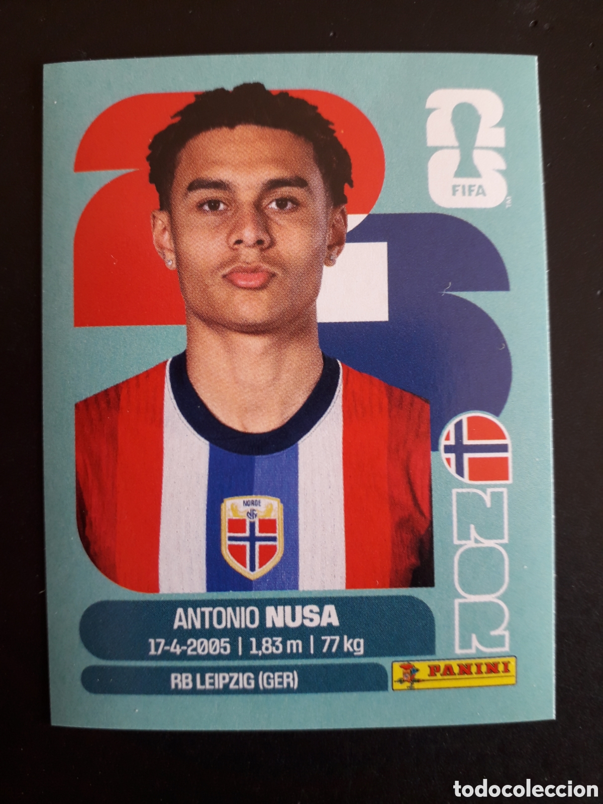 Cromos de f&uacute;tbol: NUSA NORUEGA NOR 19 MUNDIAL F&Uacute;TBOL 2026 FIFA WORLD CUP PANINI SIN PEGAR PEDIDO M&Iacute;NIMO 3&euro;