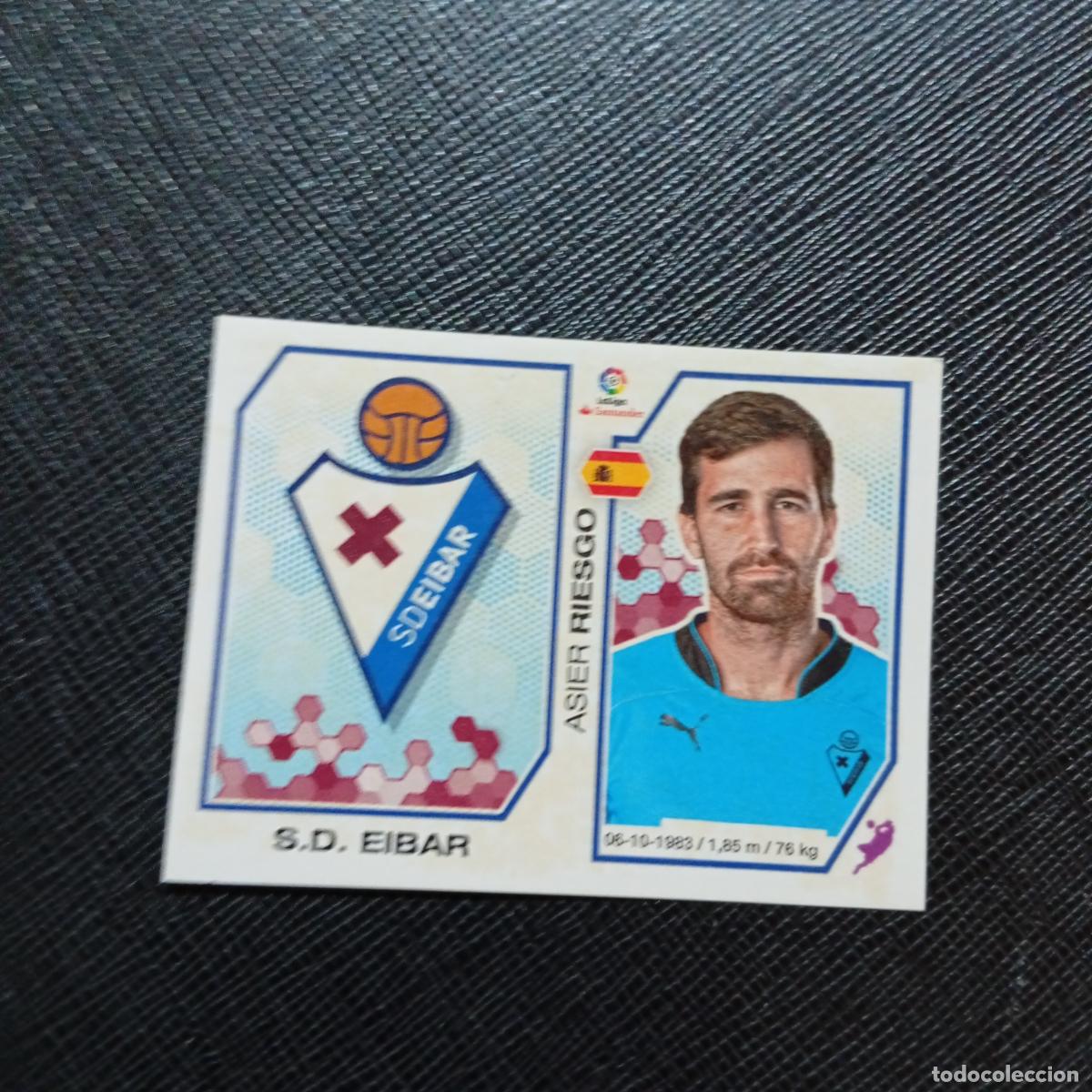 Cromos de f&uacute;tbol: 161 ESCUDO RIESGO EIBAR PANINI 2016 2017 CROMO 16 17 FUTBOL - SIN PEGAR - A215 PG17