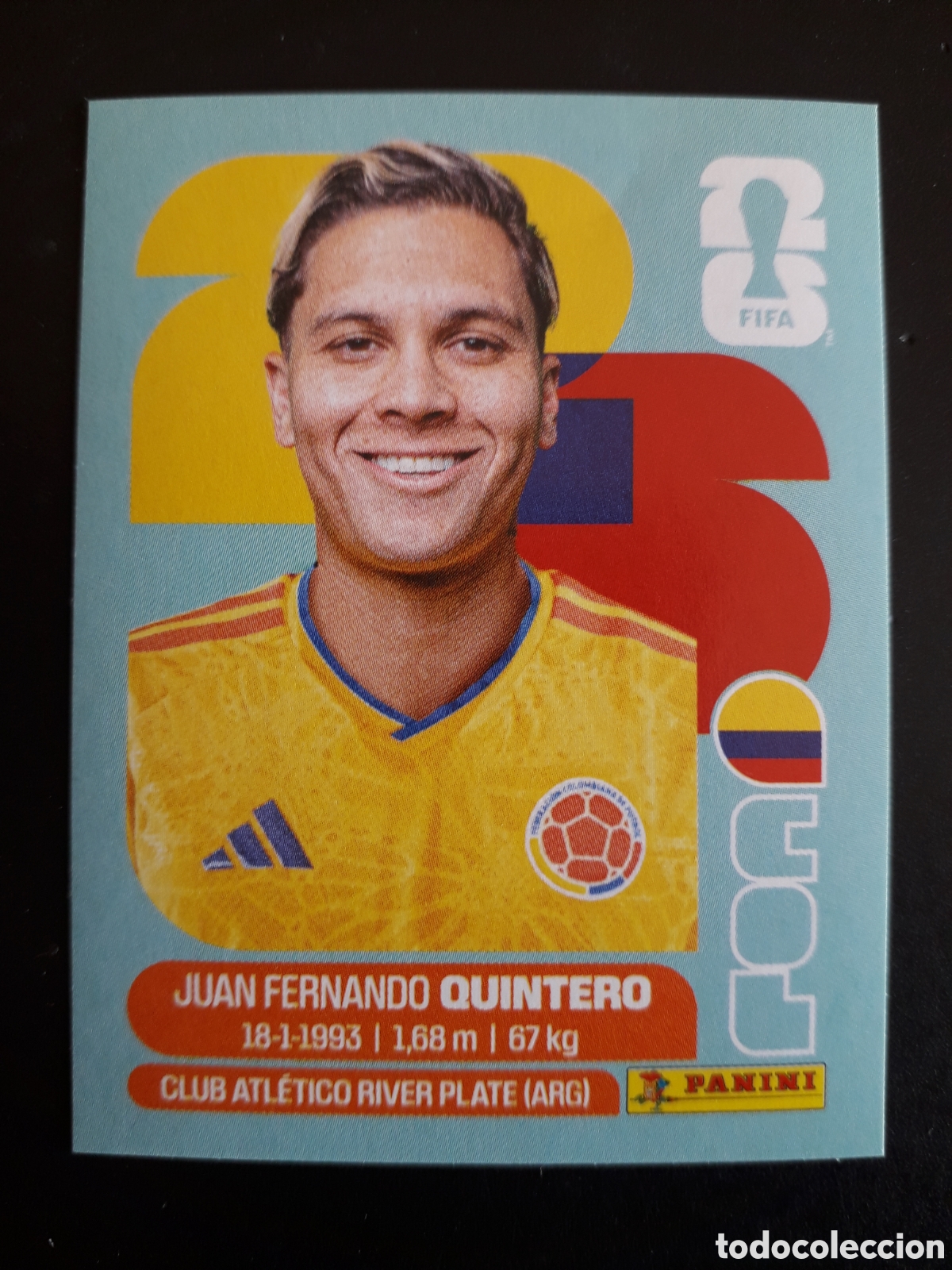 Cromos de f&uacute;tbol: QUINTERO COLOMBIA COL 15 MUNDIAL F&Uacute;TBOL 2026 FIFA WORLD CUP PANINI SIN PEGAR PEDIDO M&Iacute;NIMO 3&euro;.