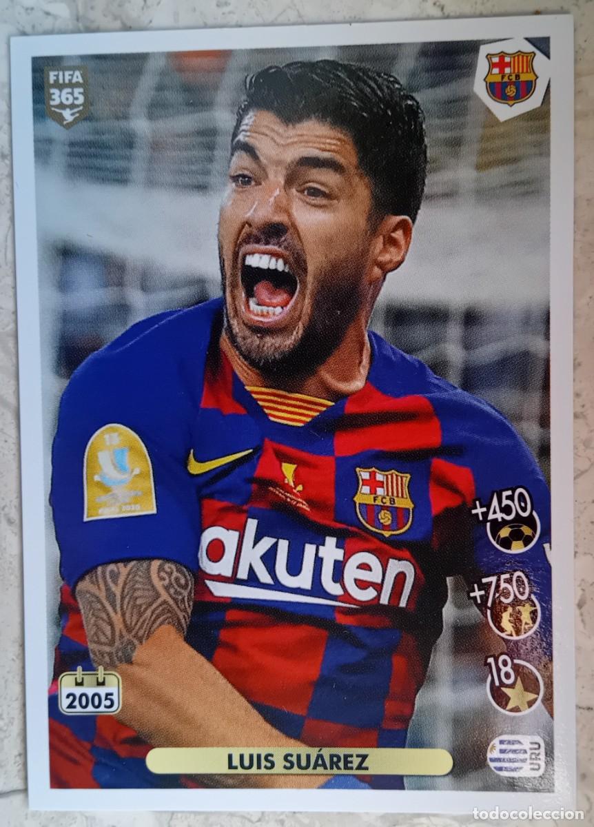 Cromos de f&uacute;tbol: Figurina Panini 2020-21 Cromo Fifa 365 2021 Luis Suarez Barcelona n 10 Celebration