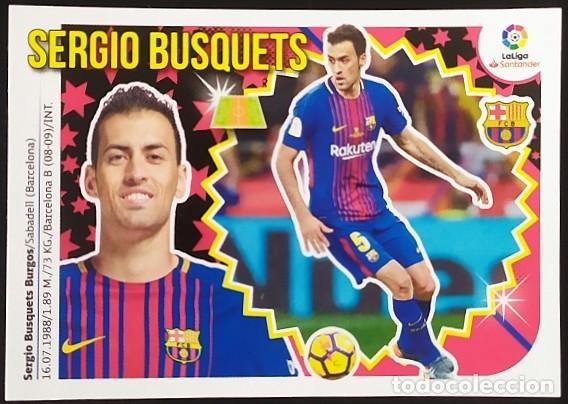 Cromos de f&uacute;tbol: 8 SERGIO BUSQUETS FC BARCELONA CROMOS ALBUM EDICIONES ESTE 2018 2019 18 19