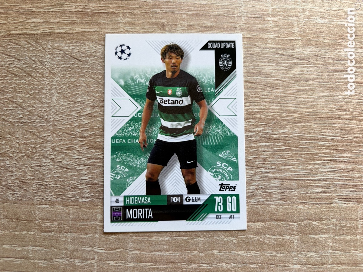 Cromos de f&uacute;tbol: 49 HIDEMASA MORITA SQUAD UPDATE MATCH ATTAX TOPPS 2024 2025 SPORTING CP