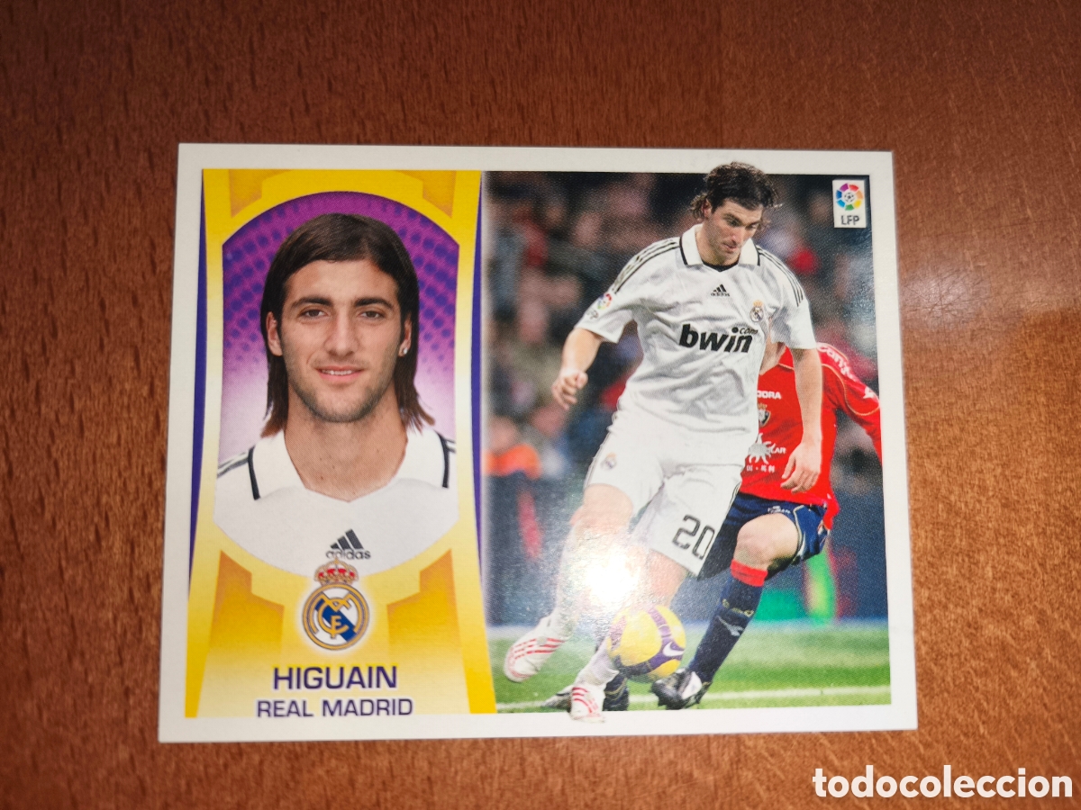 Cromos de f&uacute;tbol: Higuain n&deg;15 A liga este 09/10 Real Madrid