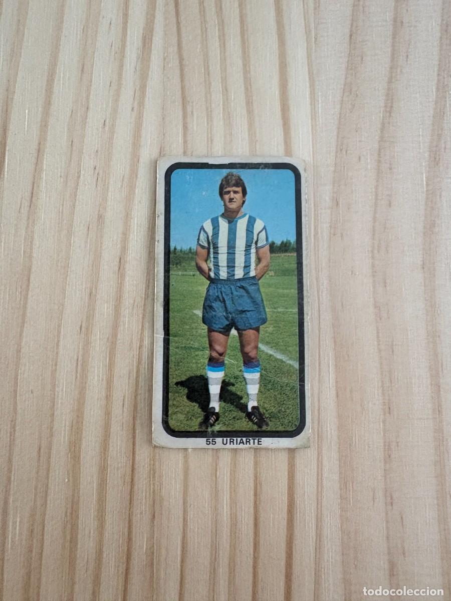 Football Stickers: URIARTE CROMO 55 RUIZ ROMERO FUTBOL 1974 1975 74 75 RECUPERADO DESPEGADO DIFICIL DOBLE