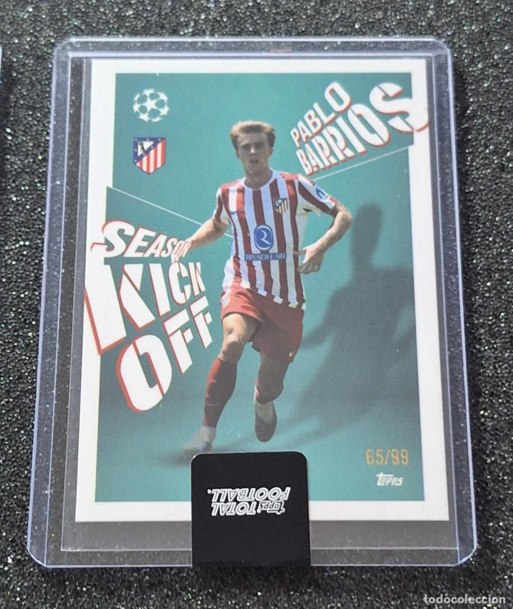 Cromos de f&uacute;tbol: Pablo Barrios Atletico Madrid Topps Total Football 65/99 Season Kick Off