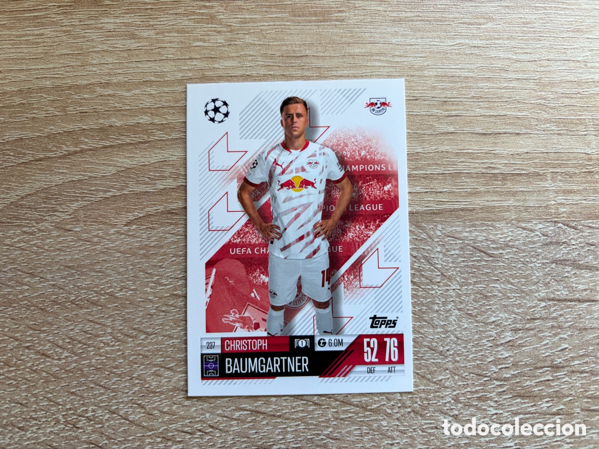 Cromos de f&uacute;tbol: 237 CHRISTOPH BAUMGARTNER MATCH ATTAX TOPPS 2024 2025 RB LEIPZIG