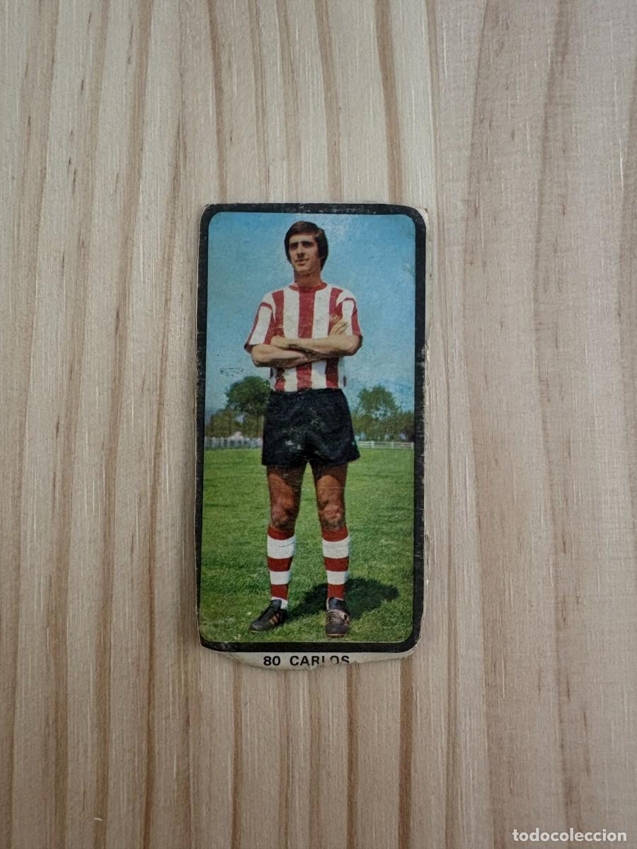 Football Stickers: CARLOS CROMO 80 RUIZ ROMERO FUTBOL 1974 1975 74 75 RECUPERADO DESPEGADO DIFICIL DOBLE