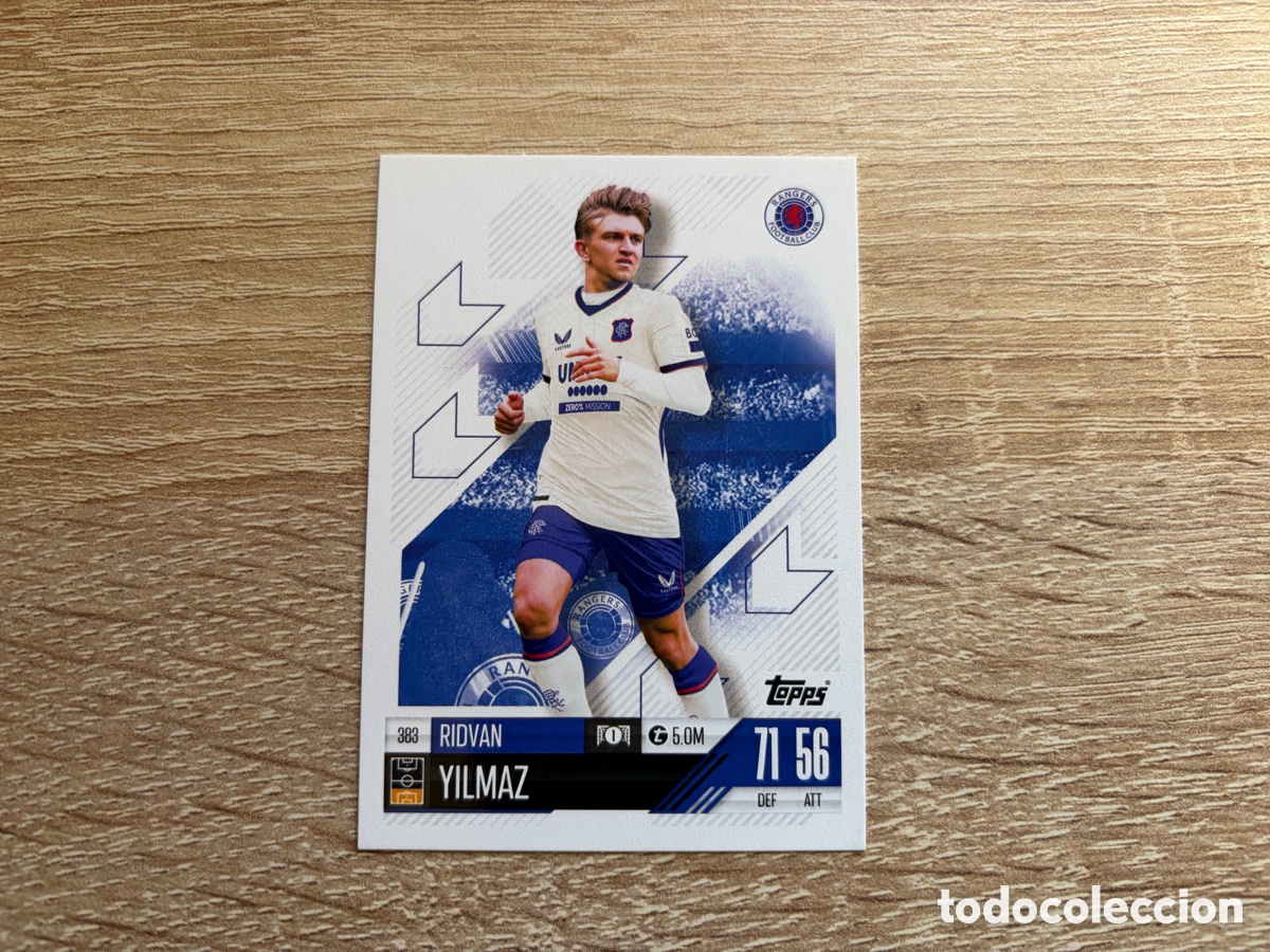 Cromos de f&uacute;tbol: 383 RIDVAN YILMAZ MATCH ATTAX TOPPS 2024 2025 RANGERS FC