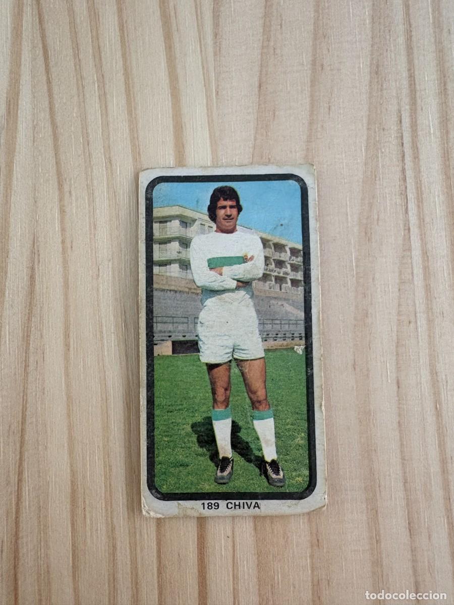 Football Stickers: CHIVA CROMO 189 RUIZ ROMERO FUTBOL 1974 1975 74 75 RECUPERADO DESPEGADO DIFICIL DOBLE