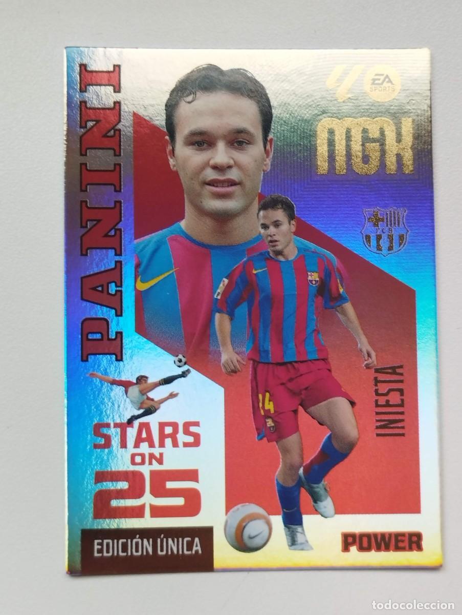 Fu&szlig;ball-Sticker: CROMO CARD 2026 2027 MEGACRACKS 27 26 MGK PANINI STARS ON 25 POWER INIESTA 434P BARCELONA