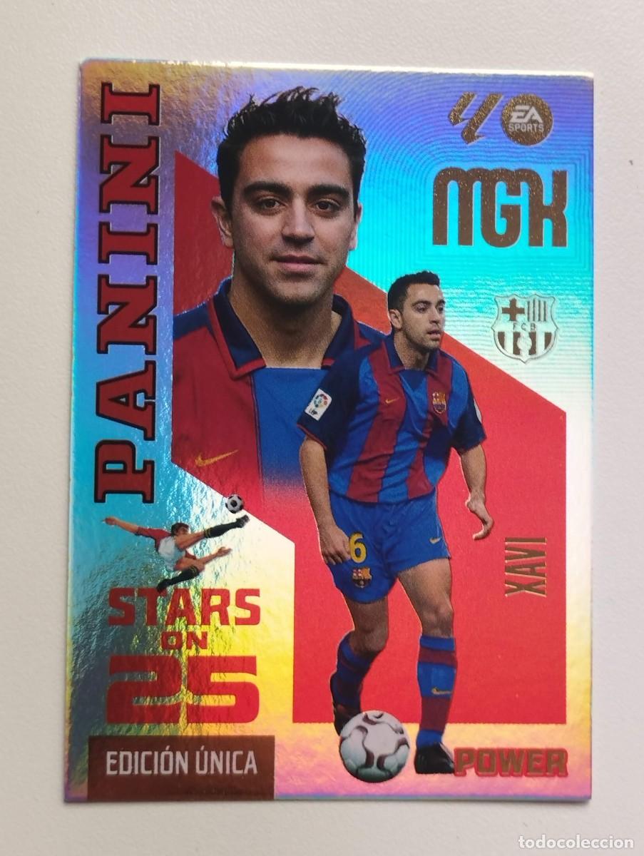 Figurine di Calcio: CROMO CARD 2026 2027 MEGACRACKS 27 26 MGK PANINI STARS ON 25 POWER XAVI 427P BARCELONA