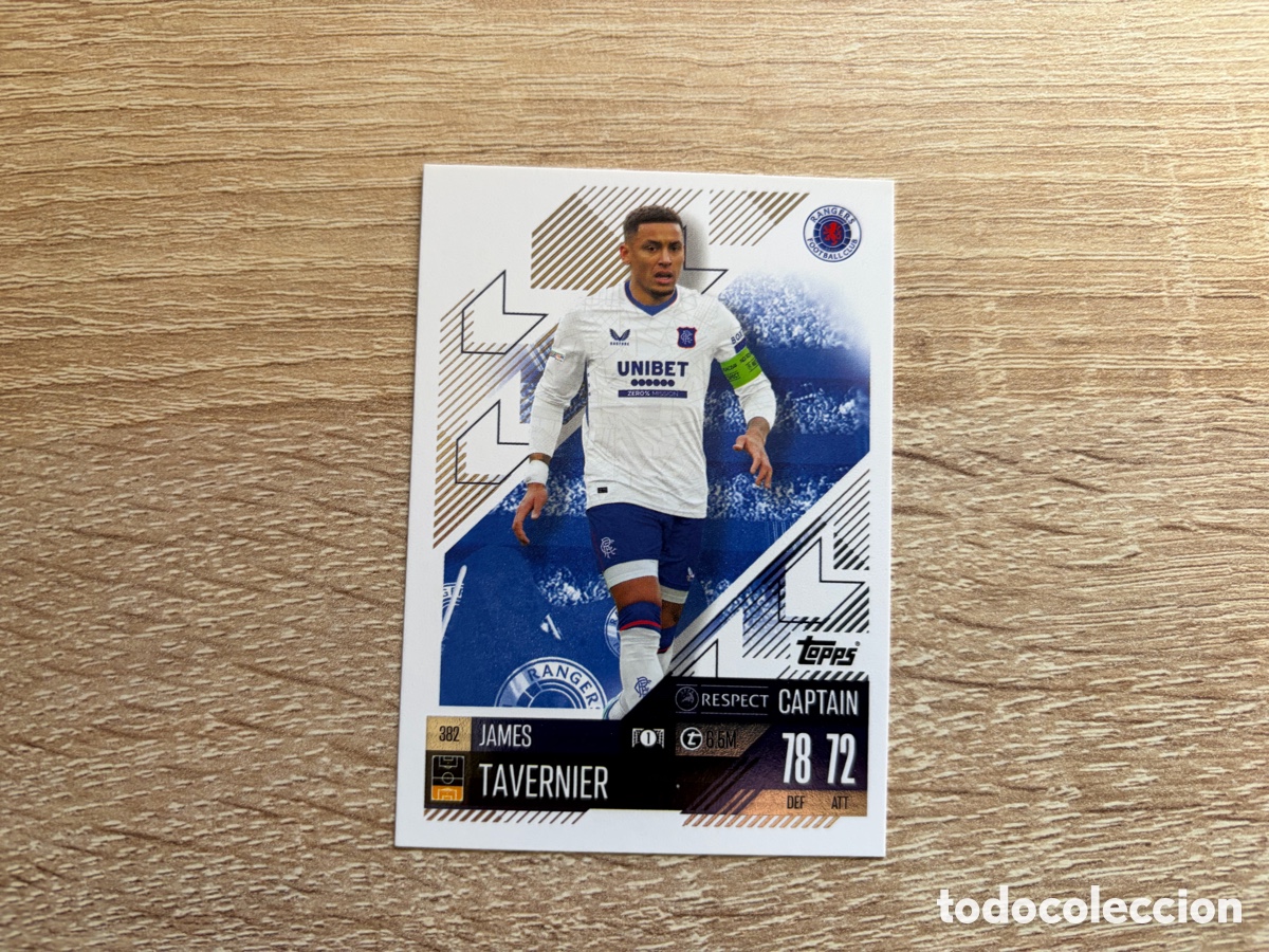 Cromos de f&uacute;tbol: 382 JAMES TAVERNIER CAPTAIN MATCH ATTAX TOPPS 2024 2025 RANGERS FC