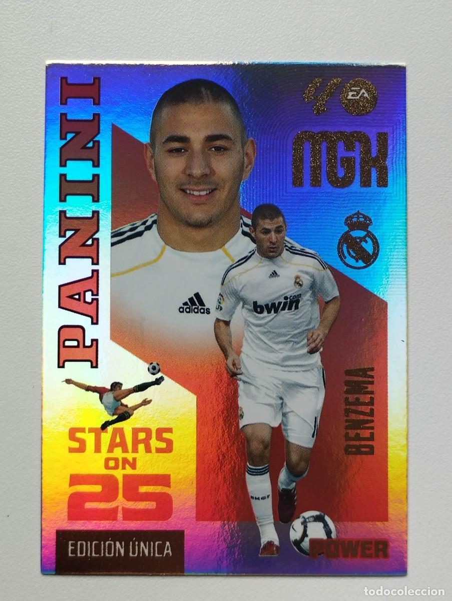 Football Stickers: CROMO CARD 2026 2027 MEGACRACKS 27 26 MGK PANINI STARS ON 25 POWER BENZEMA 441P REAL MADRID