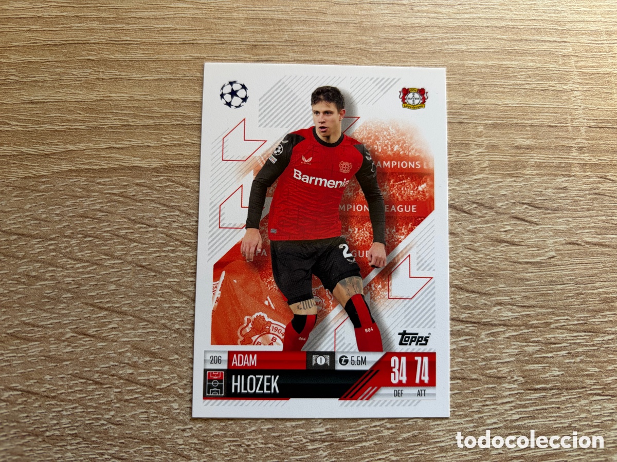 Cromos de f&uacute;tbol: 206 ADAM HLOZEK MATCH ATTAX TOPPS 2024 2025 BAYER 04 LEVERKUSEN