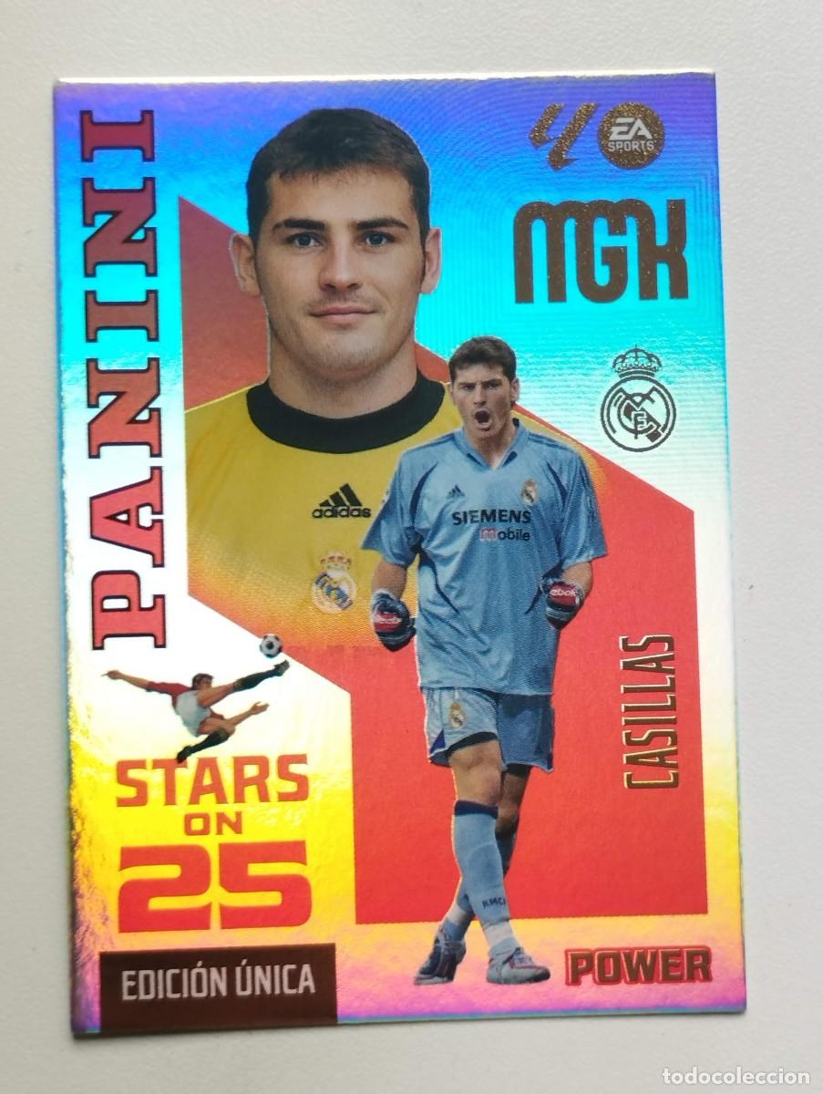 Cromos de f&uacute;tbol: CROMO CARD 2026 2027 MEGACRACKS 27 26 MGK PANINI STARS ON 25 POWER IKER CASILLAS 428P REAL MADRID