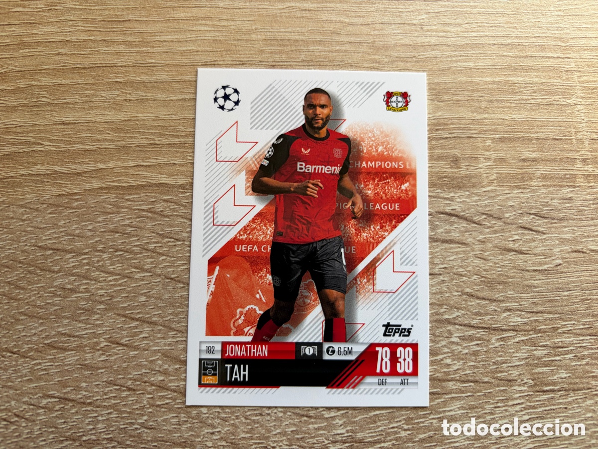 Fu&szlig;ball-Sticker: 192 JONATHAN TAH MATCH ATTAX TOPPS 2024 2025 BAYER 04 LEVERKUSEN