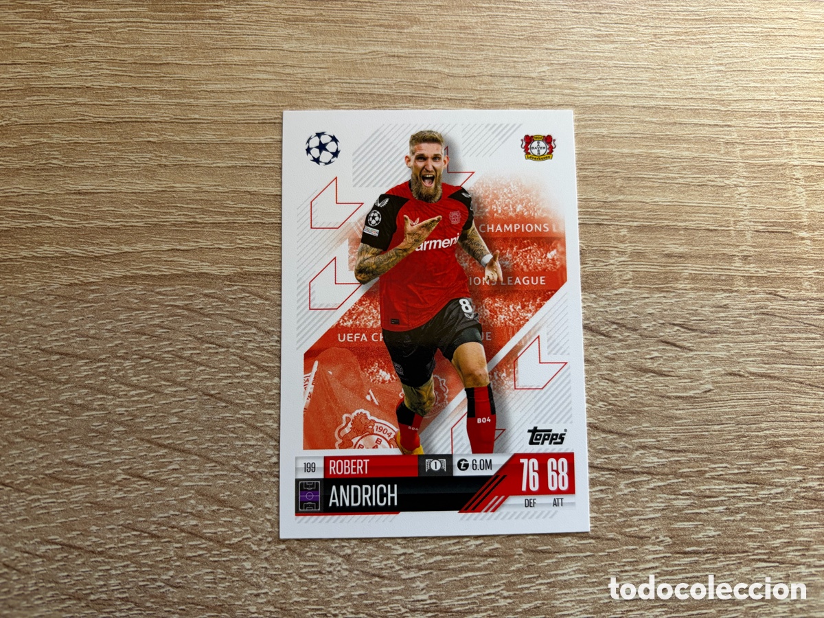 Cromos de f&uacute;tbol: 199 ROBERT ANDRICH MATCH ATTAX TOPPS 2024 2025 BAYER 04 LEVERKUSEN