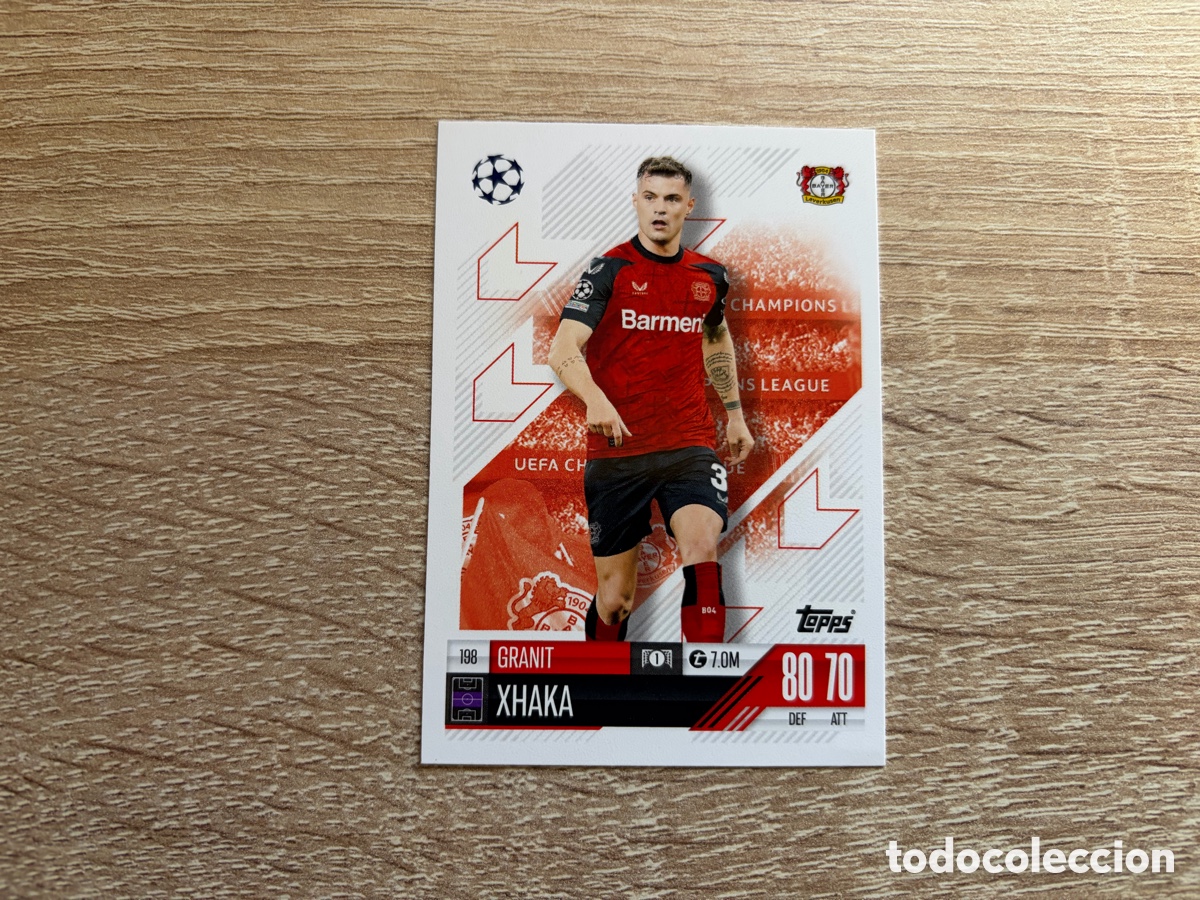 Cromos de f&uacute;tbol: 198 GRANIT XHAKA MATCH ATTAX TOPPS 2024 2025 BAYER 04 LEVERKUSEN
