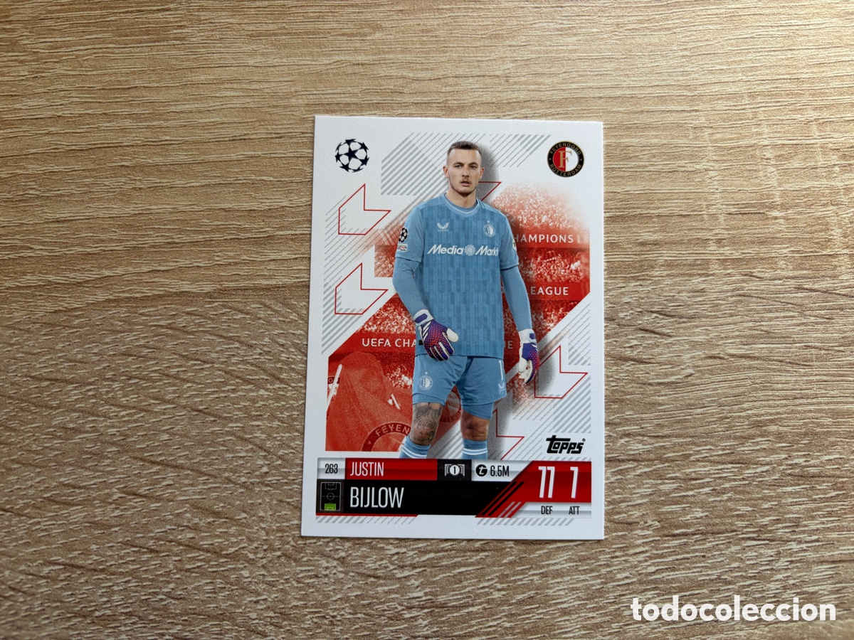 Fu&szlig;ball-Sticker: 263 JUSTIN BIJLOW MATCH ATTAX TOPPS 2024 2025 FEYENOORD