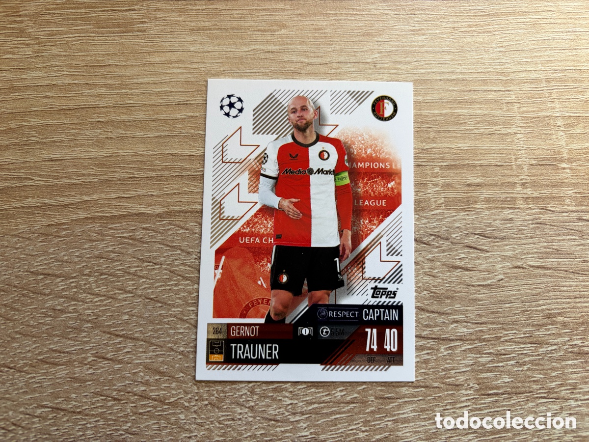 Fu&szlig;ball-Sticker: 264 GERNOT TRAUNER CAPTAIN MATCH ATTAX TOPPS 2024 2025 FEYENOORD