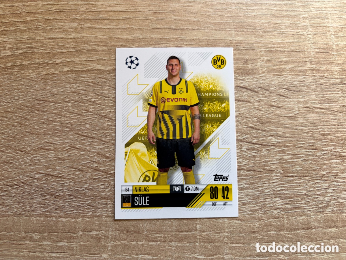 Cromos de f&uacute;tbol: 184 NIKLAS S&Uuml;LE MATCH ATTAX TOPPS 2024 2025 BORUSSIA DORTMUND