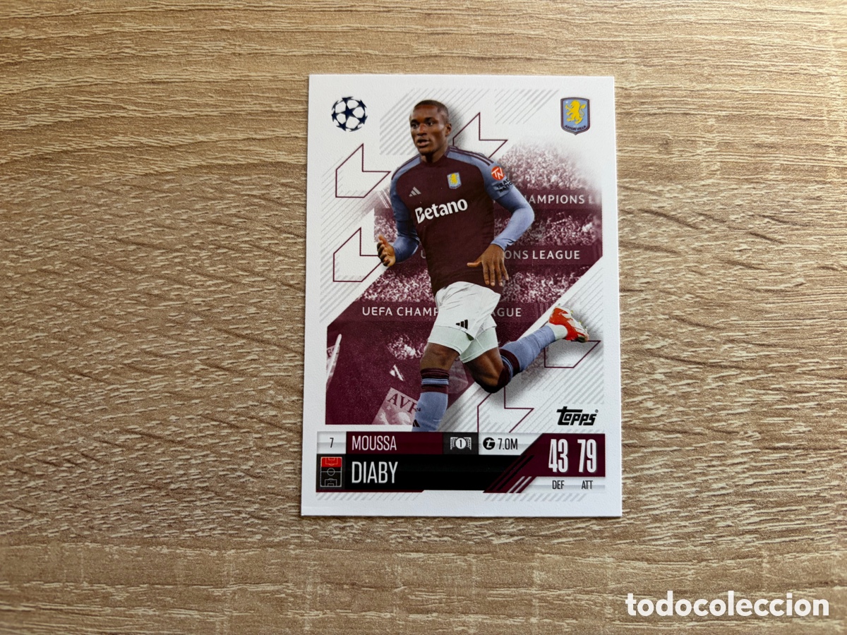 Cromos de f&uacute;tbol: 7 MOUSSA DIABY MATCH ATTAX TOPPS 2024 2025 ASTON VILLA