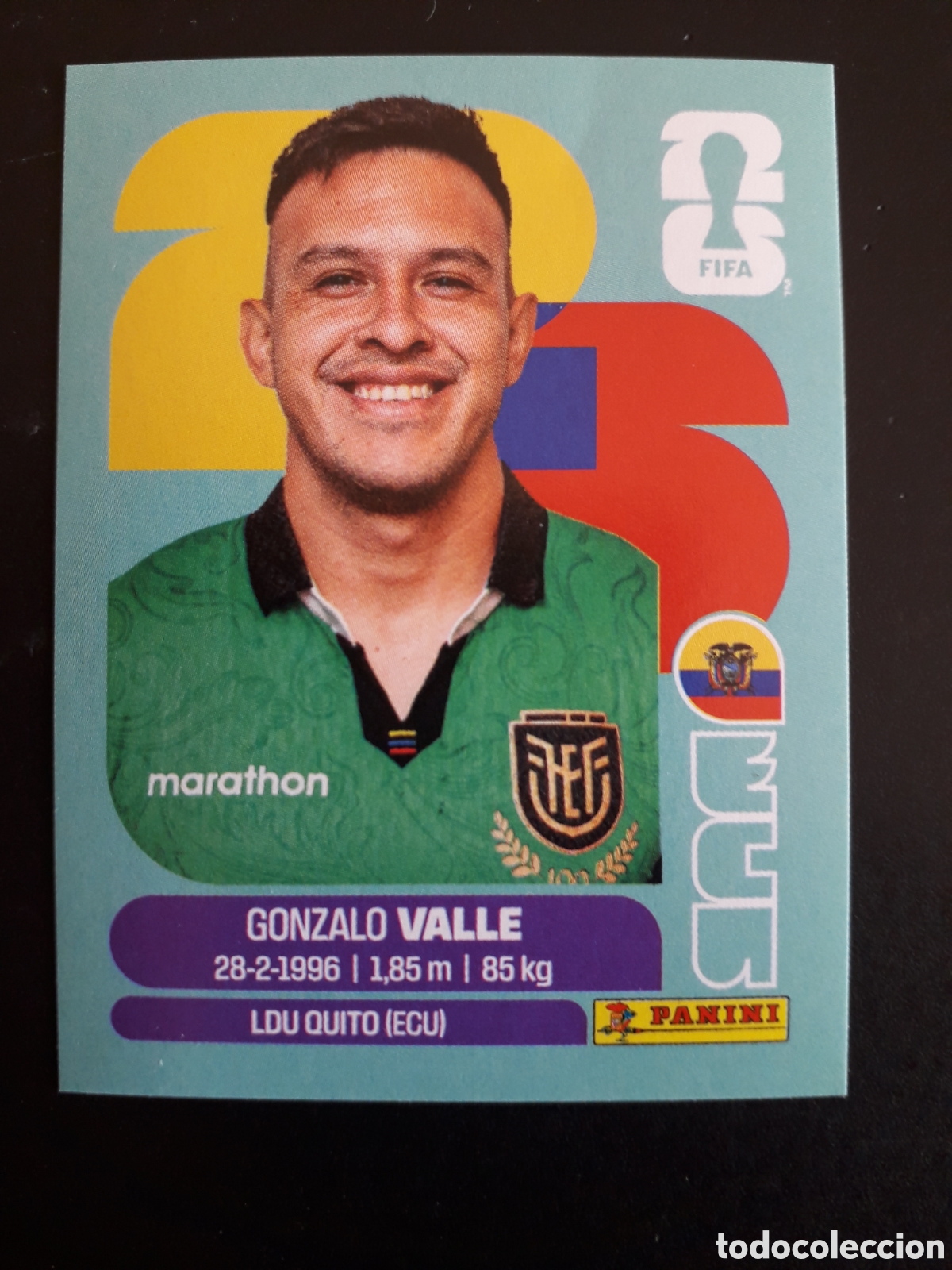 Cromos de f&uacute;tbol: VALLE ECUADOR ECU 3 MUNDIAL F&Uacute;TBOL 2026 FIFA WORLD CUP PANINI SIN PEGAR PEDIDO M&Iacute;NIMO 3&euro;