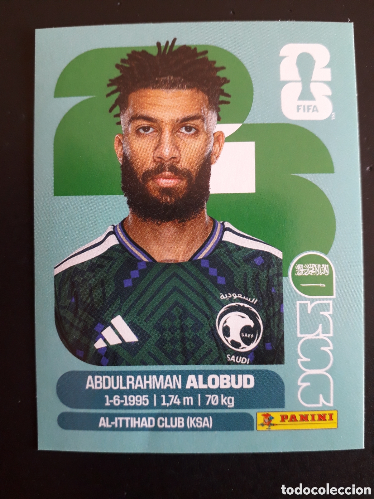 Cromos de f&uacute;tbol: ALOBUD ARABIA SAUD&Iacute; KSA 17 MUNDIAL F&Uacute;TBOL 2026 FIFA WORLD CUP PANINI SIN PEGAR PEDIDO M&Iacute;NIMO 3&euro;