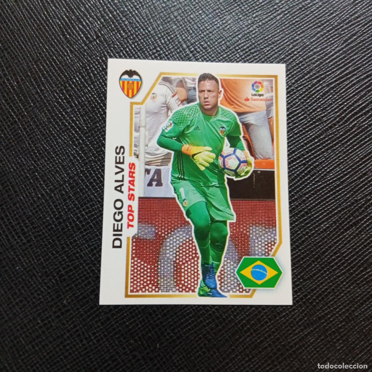 Cromos de f&uacute;tbol: 227 DIEGO ALVES VALENCIA PANINI 2016 2017 CROMO 16 17 FUTBOL - SIN PEGAR - A215 PG23