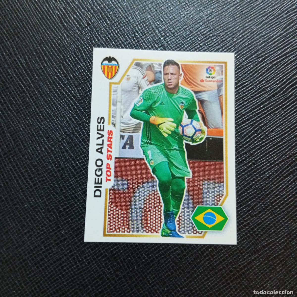 Cromos de f&uacute;tbol: 227 DIEGO ALVES VALENCIA PANINI 2016 2017 CROMO 16 17 FUTBOL - SIN PEGAR - A215 PG23