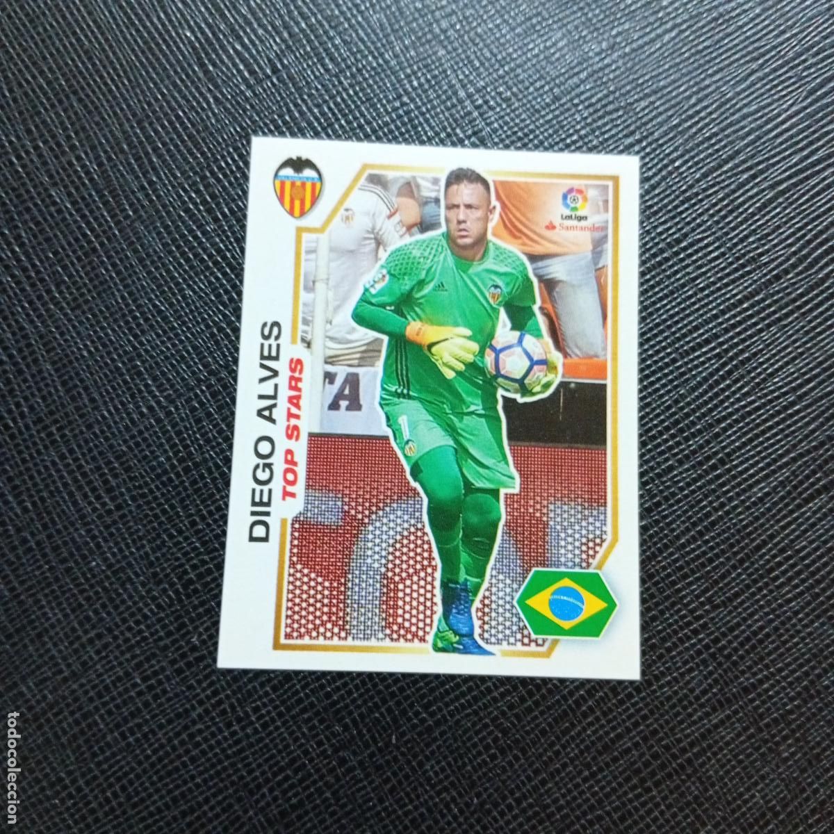 Cromos de f&uacute;tbol: 227 DIEGO ALVES VALENCIA PANINI 2016 2017 CROMO 16 17 FUTBOL - SIN PEGAR - A215 PG23